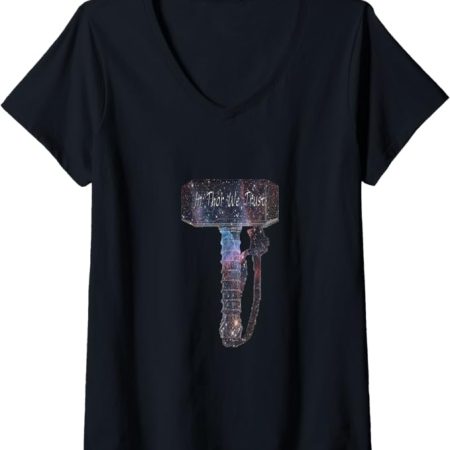 Womens In Thor We Trust V-Neck T-Shirt